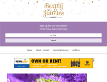Tablet Screenshot of beautyjunkiesunite.com